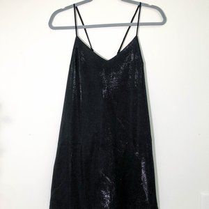 Shimmery Black Mini Dress